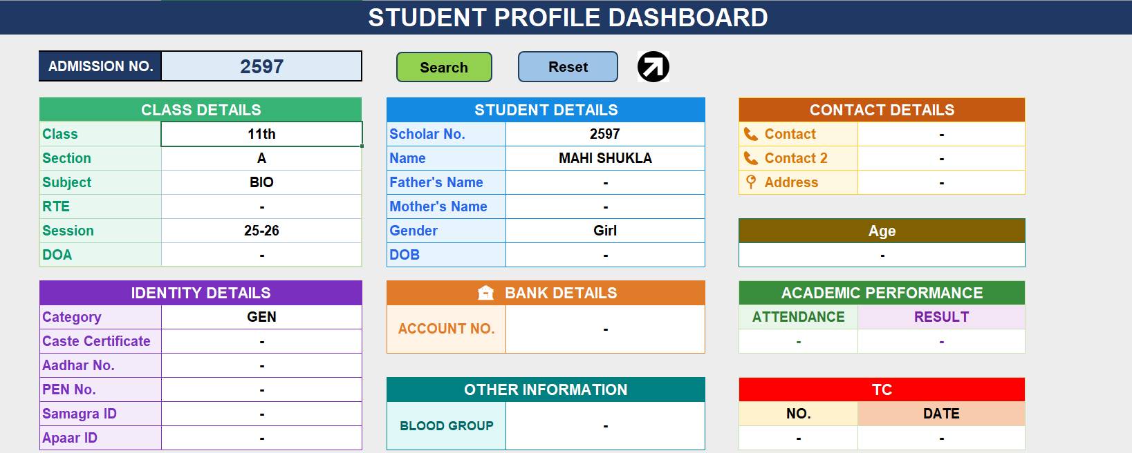 Student Records System Project
